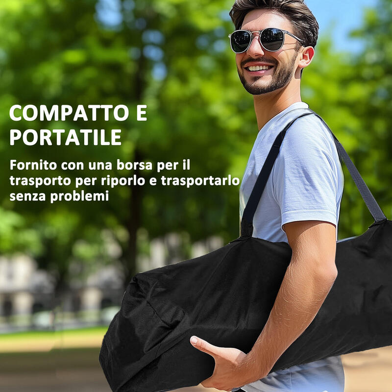 Set de 2 scaune pliabile de camping Outsunny cu 2 suporturi pentru pahare, roșu
