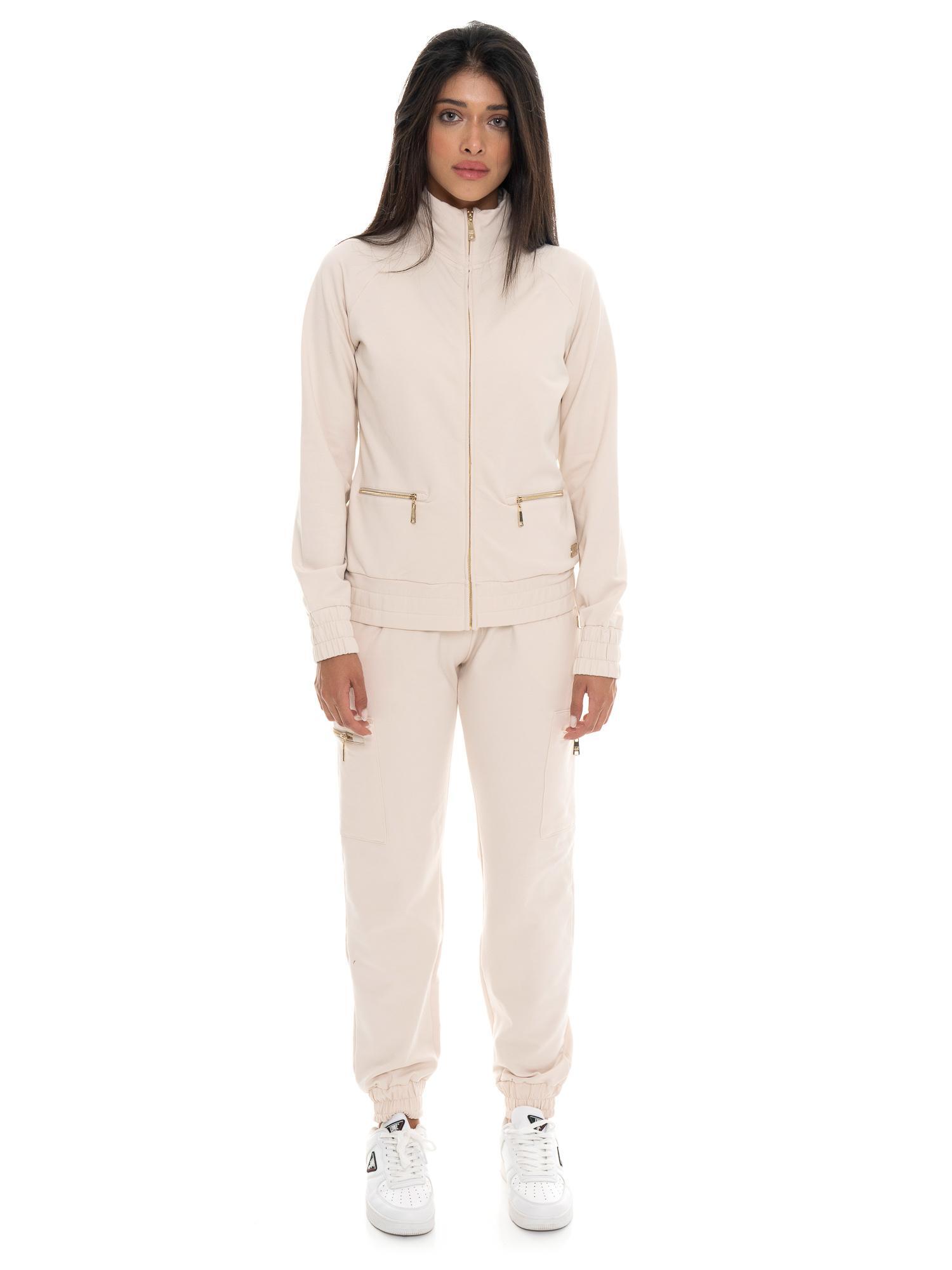 Chic Tones dames winter cargo jumpsuit met hoge hals 6/7