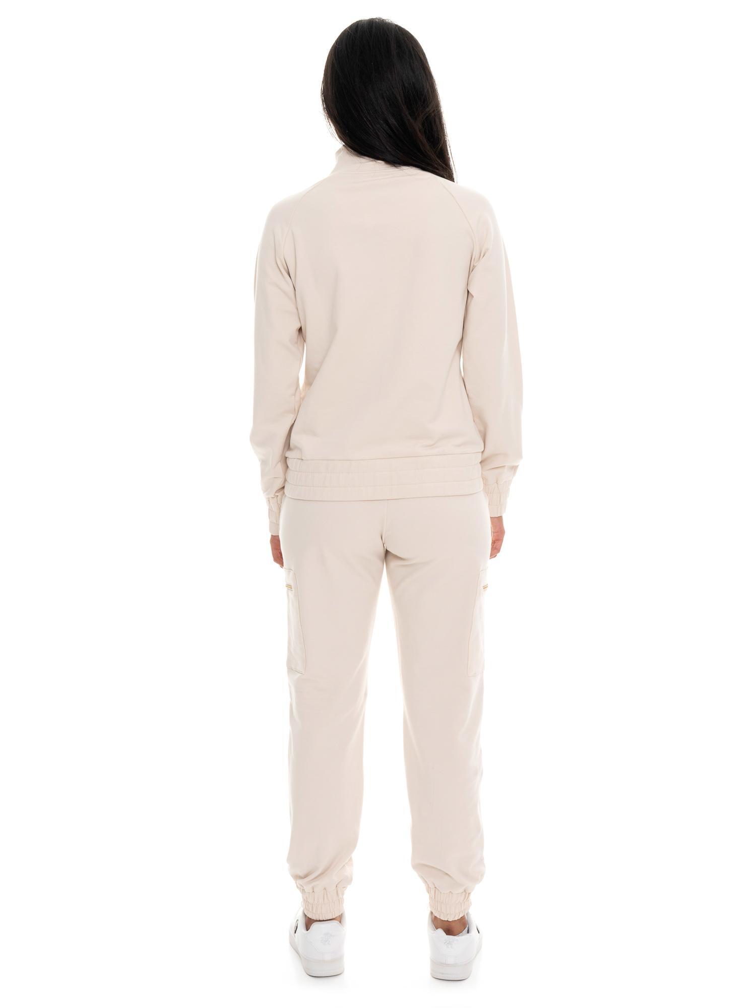 Chic Tones dames winter cargo jumpsuit met hoge hals 4/7