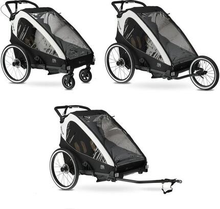 Deryan Luxe Bicycle Trailer - remorque pour vélo et landau - Noir