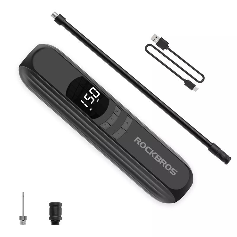 Pompă electrică mini ROCKBROS 150 PSI compatibilă Presta și Schrader