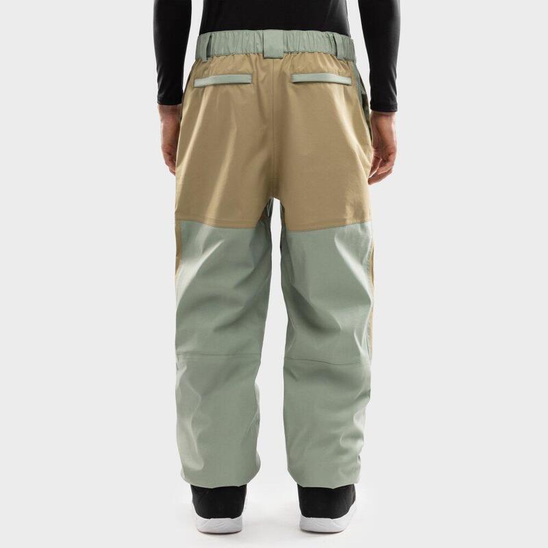 Pantaloni de snowboard supradimensionați pentru P4 Yama Olive Green Verde