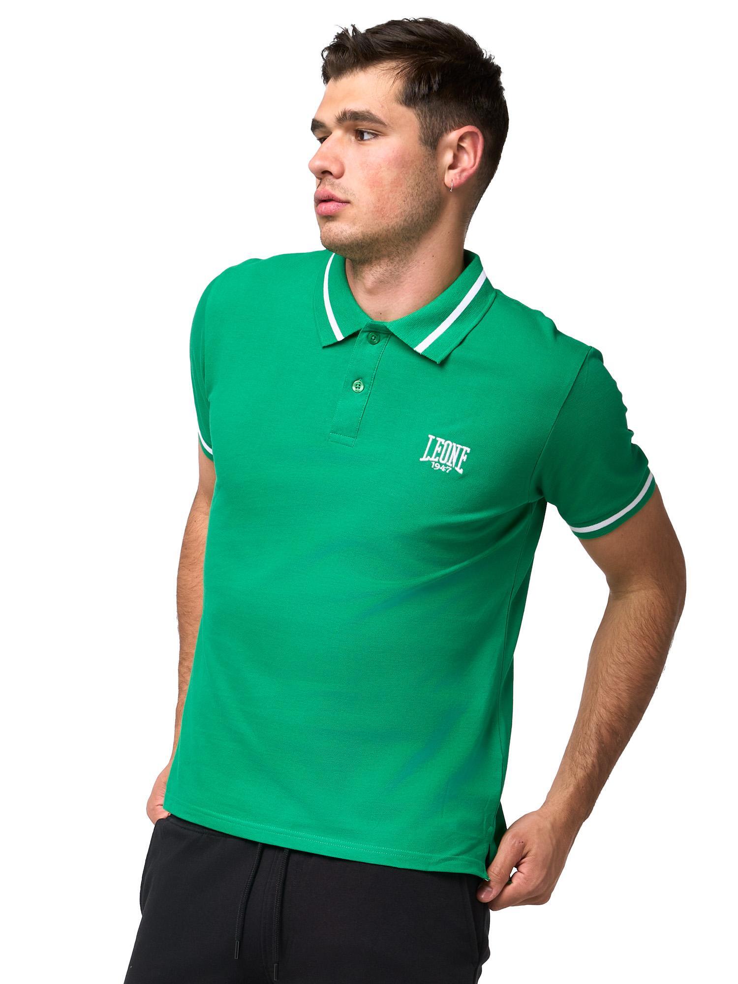 Polo da uomo con colletto Leone Basic 3/8