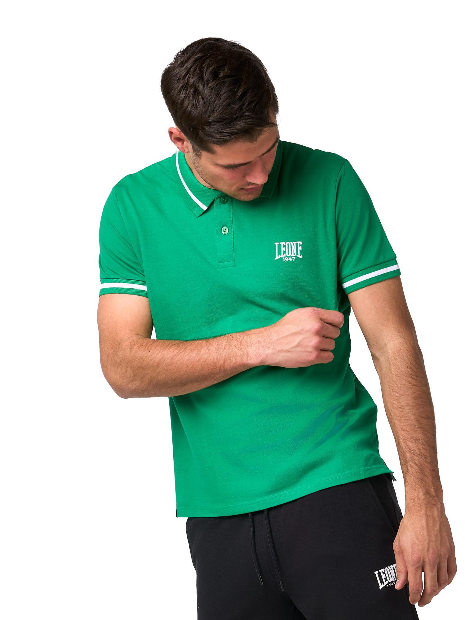 Polo da uomo con colletto Leone Basic 5/8