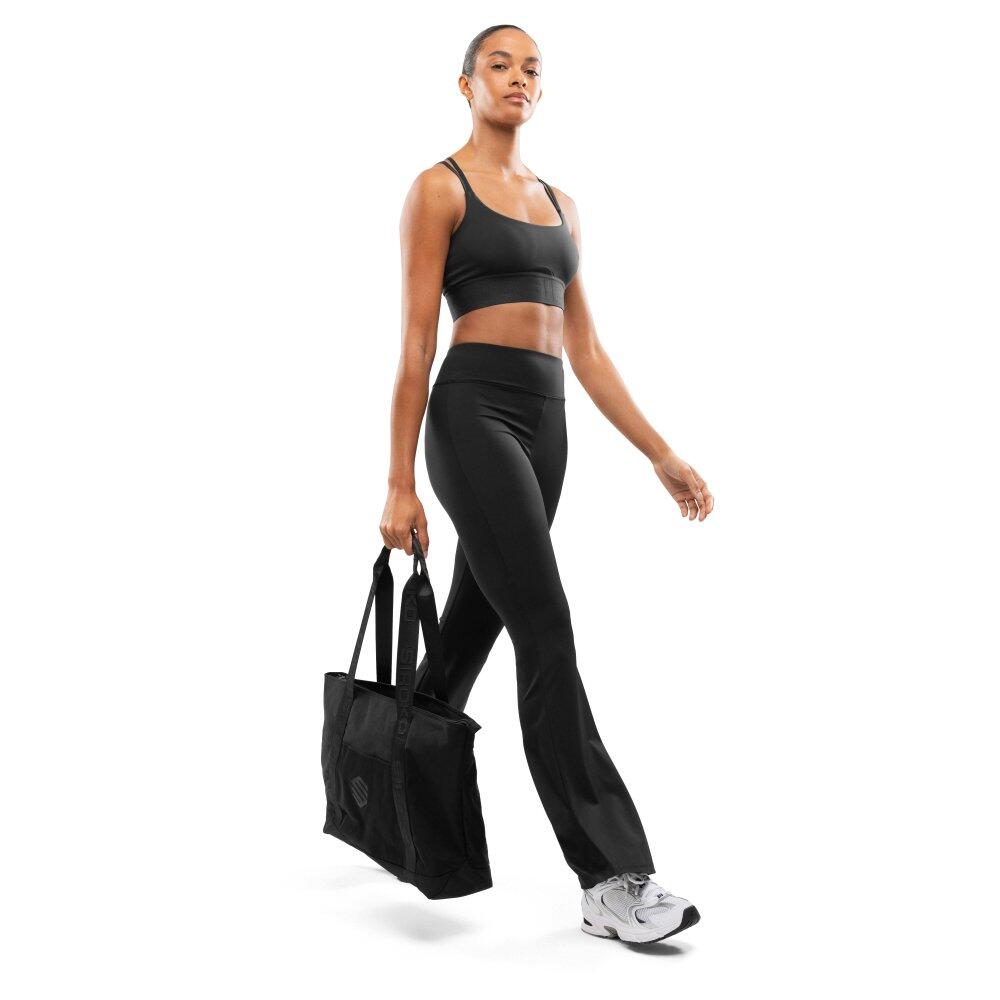 Women Fitness ’s full-length flared workout leggings Icardi Black Black 3/7