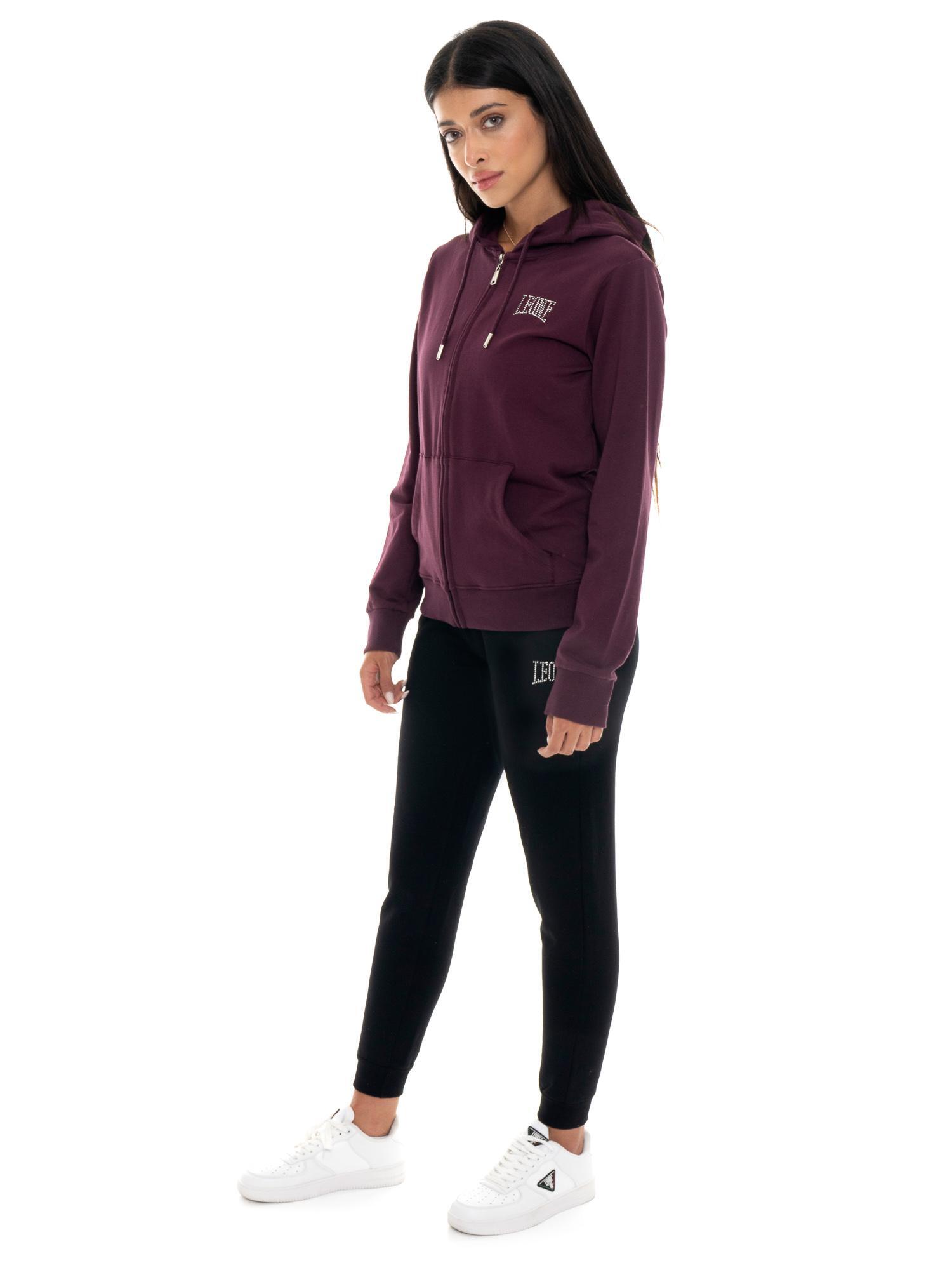 Chándal mujer Leone 1947 Apparel All You Need cremallera capucha puños invierno 7/7