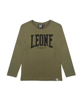 Leone 1947 Basic Langarm-T-Shirt z dużym logo dla Kinder