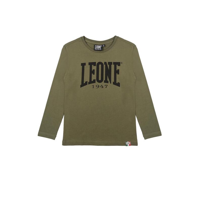 Tricou Leone 1947 Basic cu mânecă lungă și logo mare pentru copii