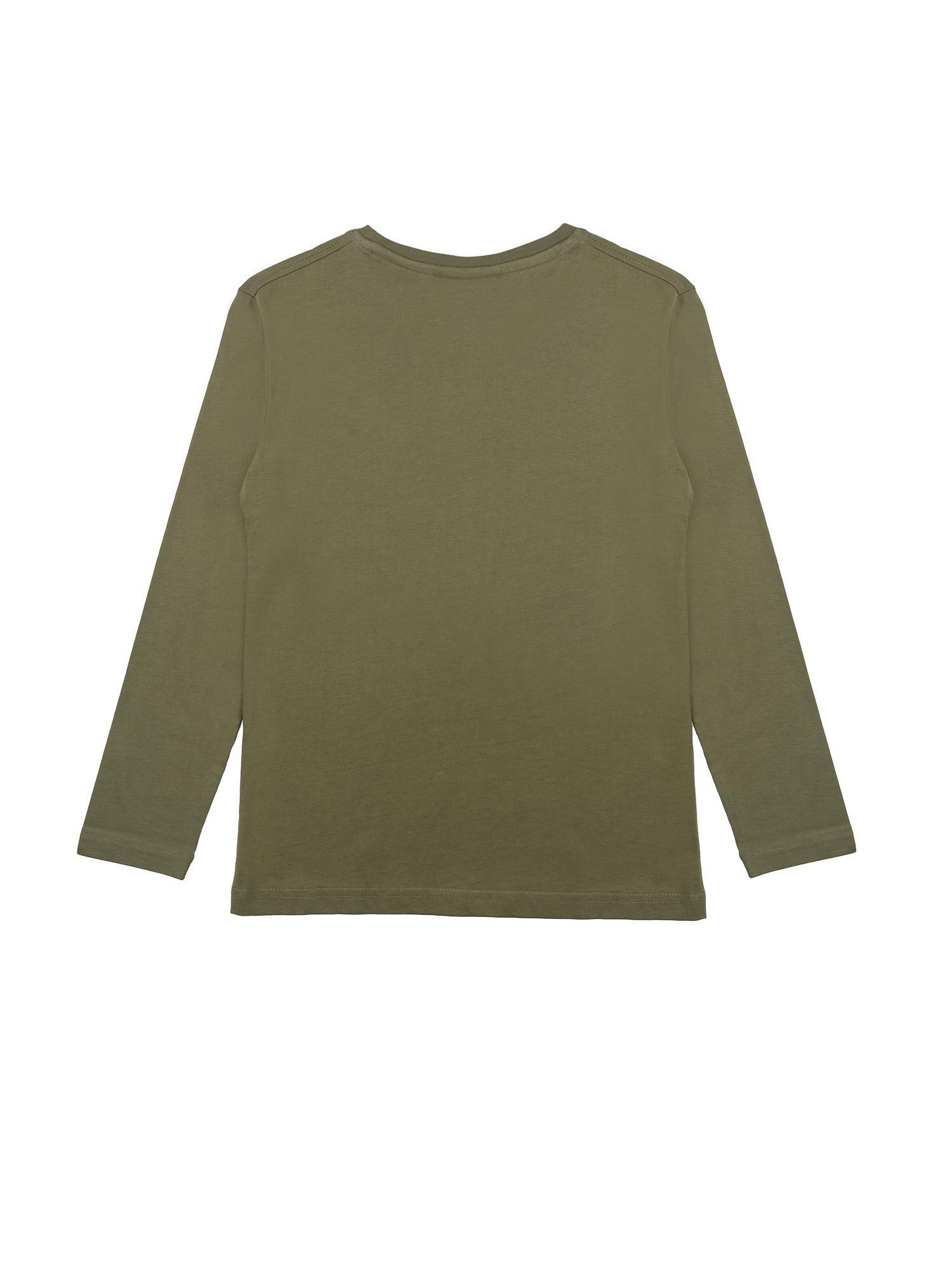 Camiseta básica de manga larga con logo grande de Leone 1947 para niños 6/7