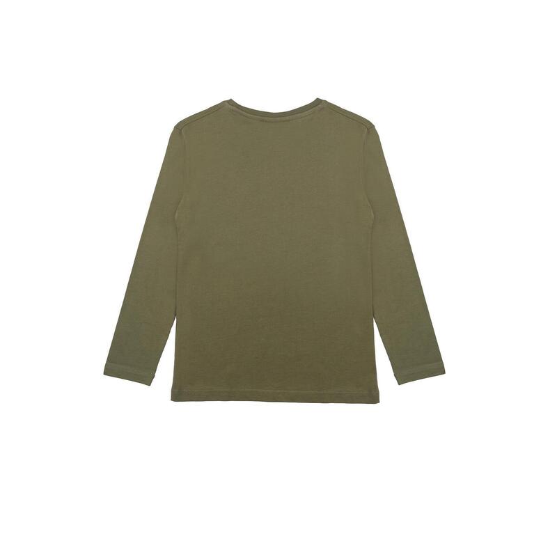 Tricou Leone 1947 Basic cu mânecă lungă și logo mare pentru copii