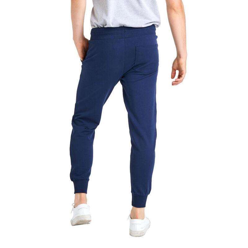 Pantaloni bărbătești Leone Basic cu logo mare din bumbac neperiat