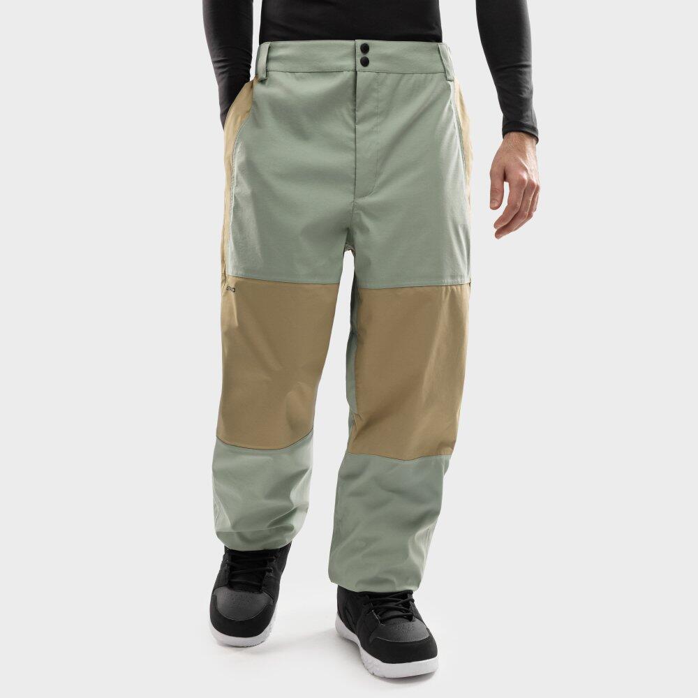 Pantaloni de snowboard supradimensionați pentru P4 Yama Olive Green Verde