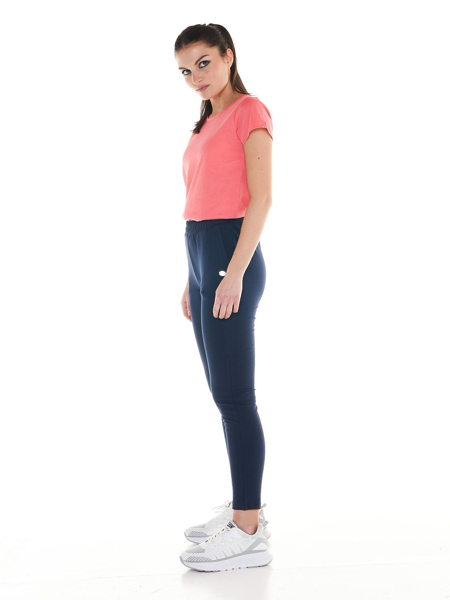 Leone dames basic trainingsbroek met verticale stiksels 3/8