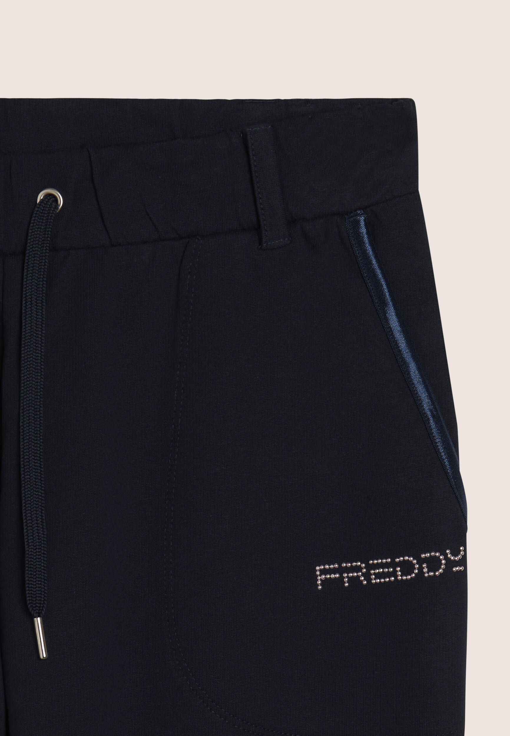 Pantaloni Sportivi in Jersey Pesante con Coulisse e Polsini 3/3