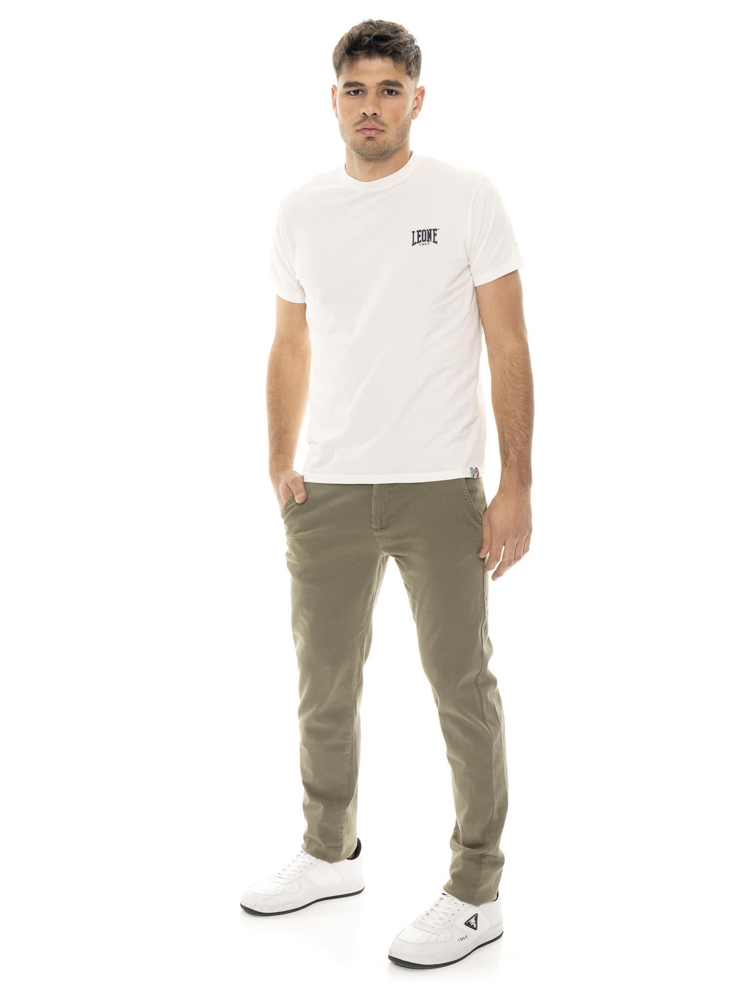 Pantalon chino homme Leone Easy en sergé avec passants de ceinture 5/5