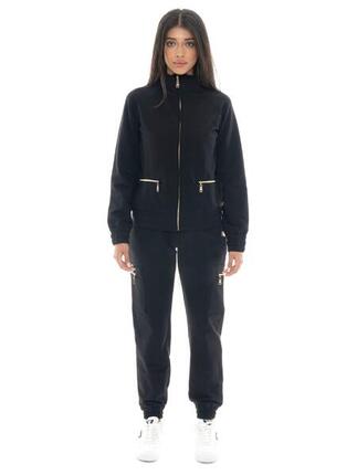 Chic Tones dames winter cargo jumpsuit met hoge hals