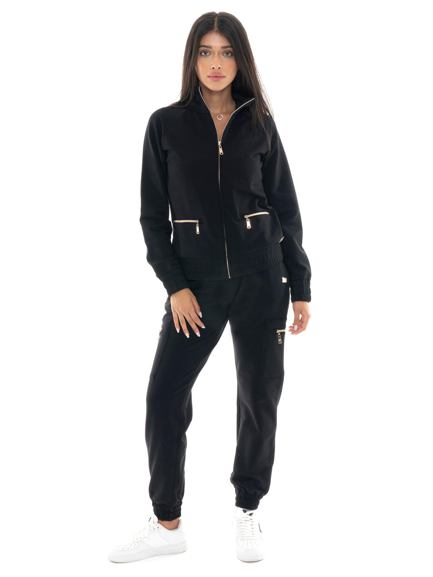 Chic Tones dames winter cargo jumpsuit met hoge hals 5/7