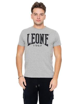 Leone 1947 basic t-shirt met korte mouwen en stretchkatoen en groot logo