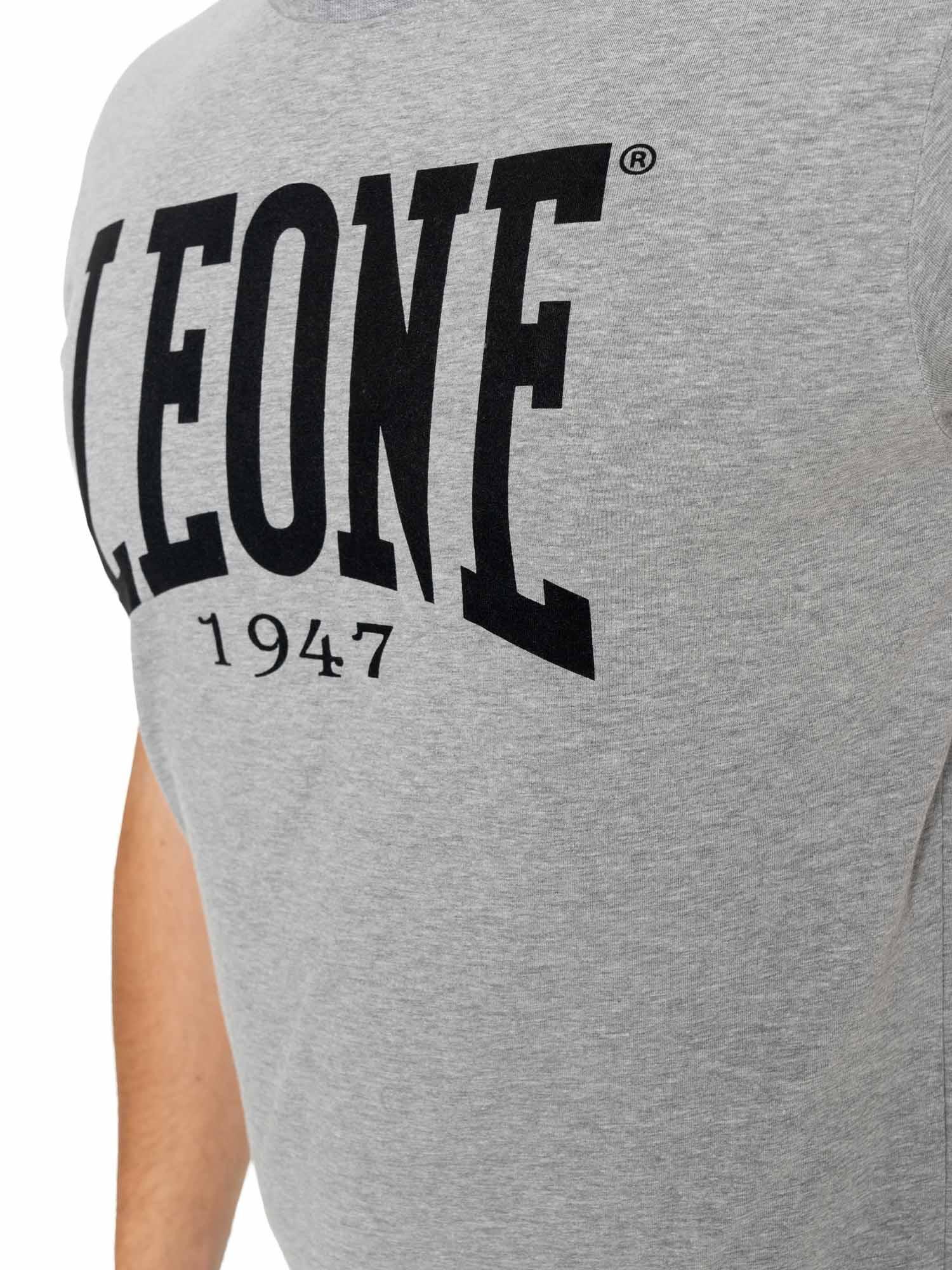 Leone 1947 Basic Kurzarm-T-Shirt aus Stretch-Baumwolle mit großem Logo 3/5