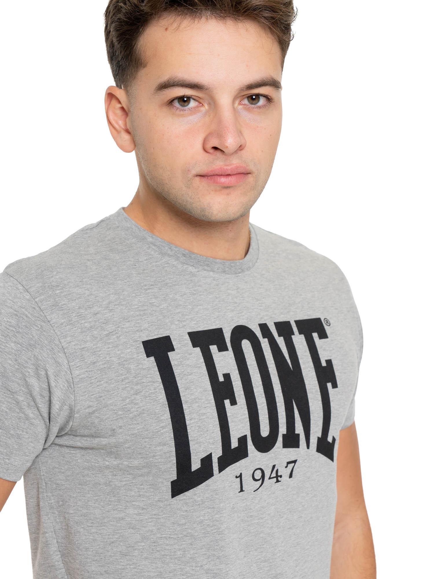 Leone 1947 Basic Kurzarm-T-Shirt aus Stretch-Baumwolle mit großem Logo 5/5