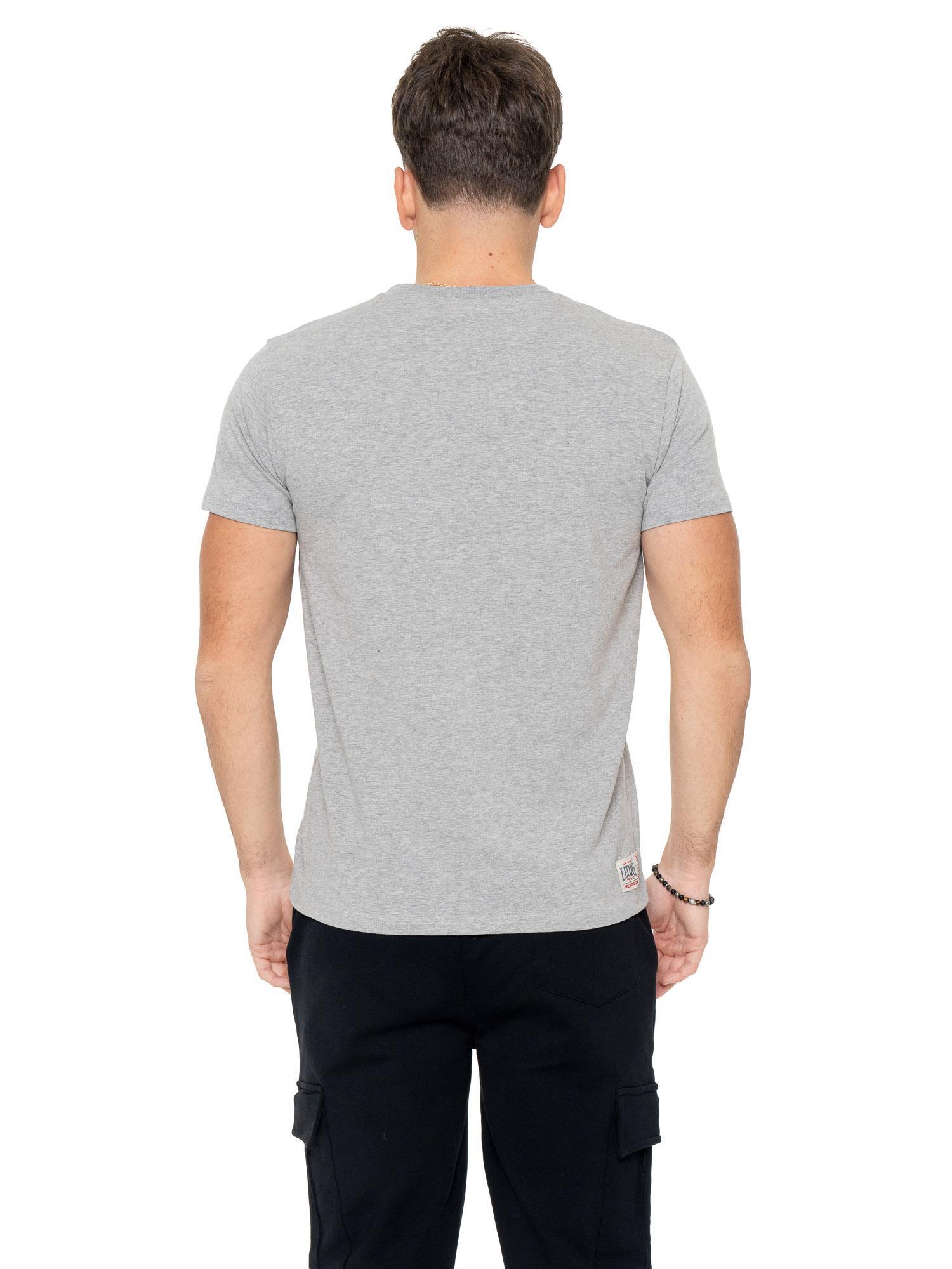 Leone 1947 Basic Kurzarm-T-Shirt aus Stretch-Baumwolle mit großem Logo 4/5