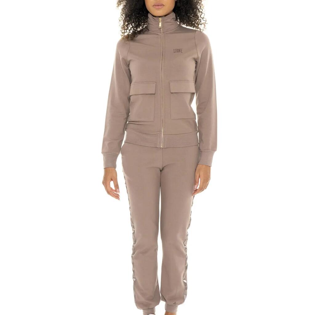 Leone 1947 Chic Tones women's winter jumpsuit with stand-up collar and zip