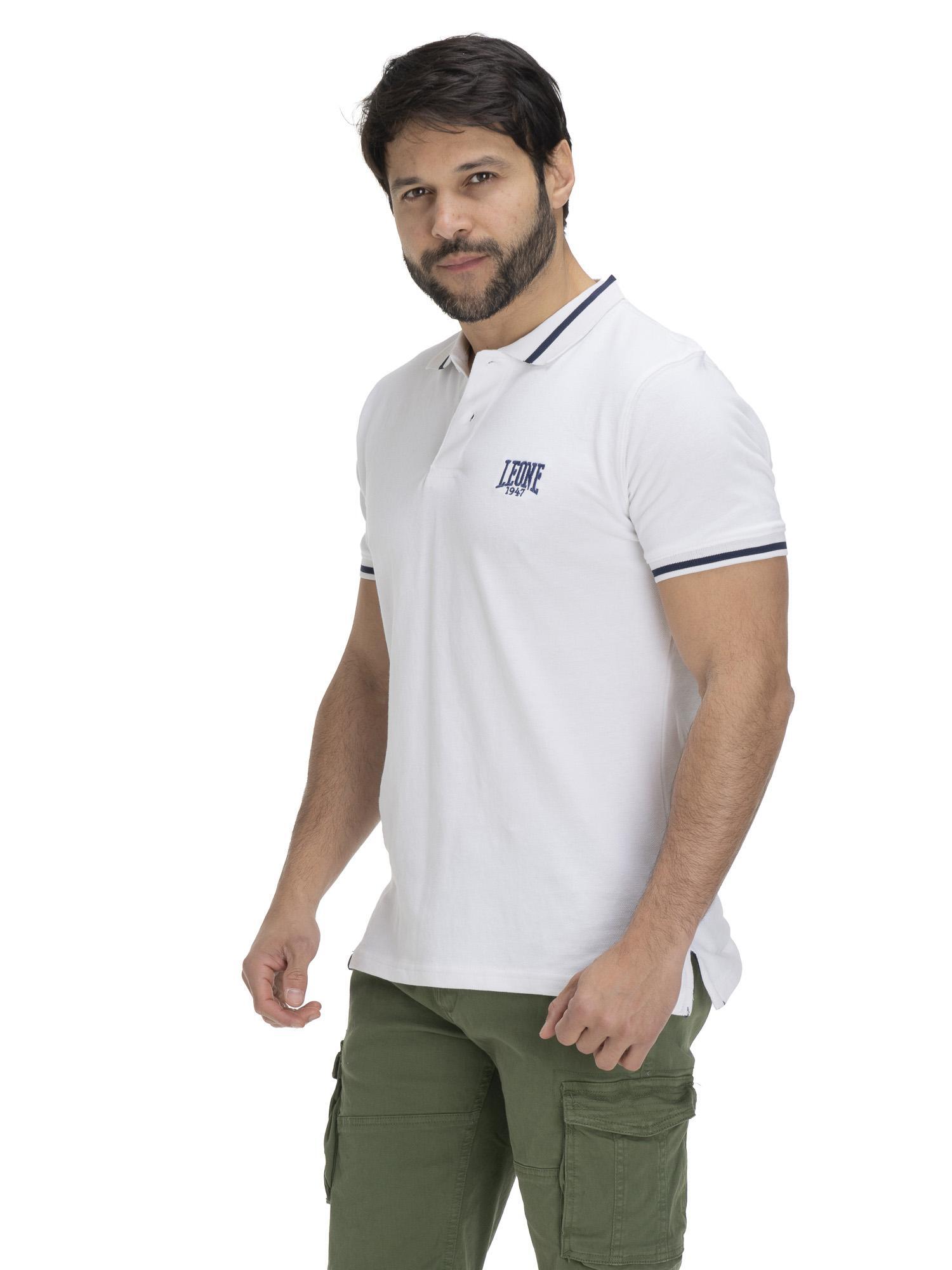 Polo básico para hombre Leone con cuello 3/8