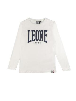 Leone 1947 Basic Langarm-T-Shirt z dużym logo dla Kinder