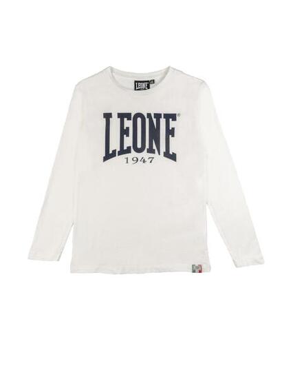 Leone 1947 Basic Langarm-T-Shirt z dużym logo dla Kinder