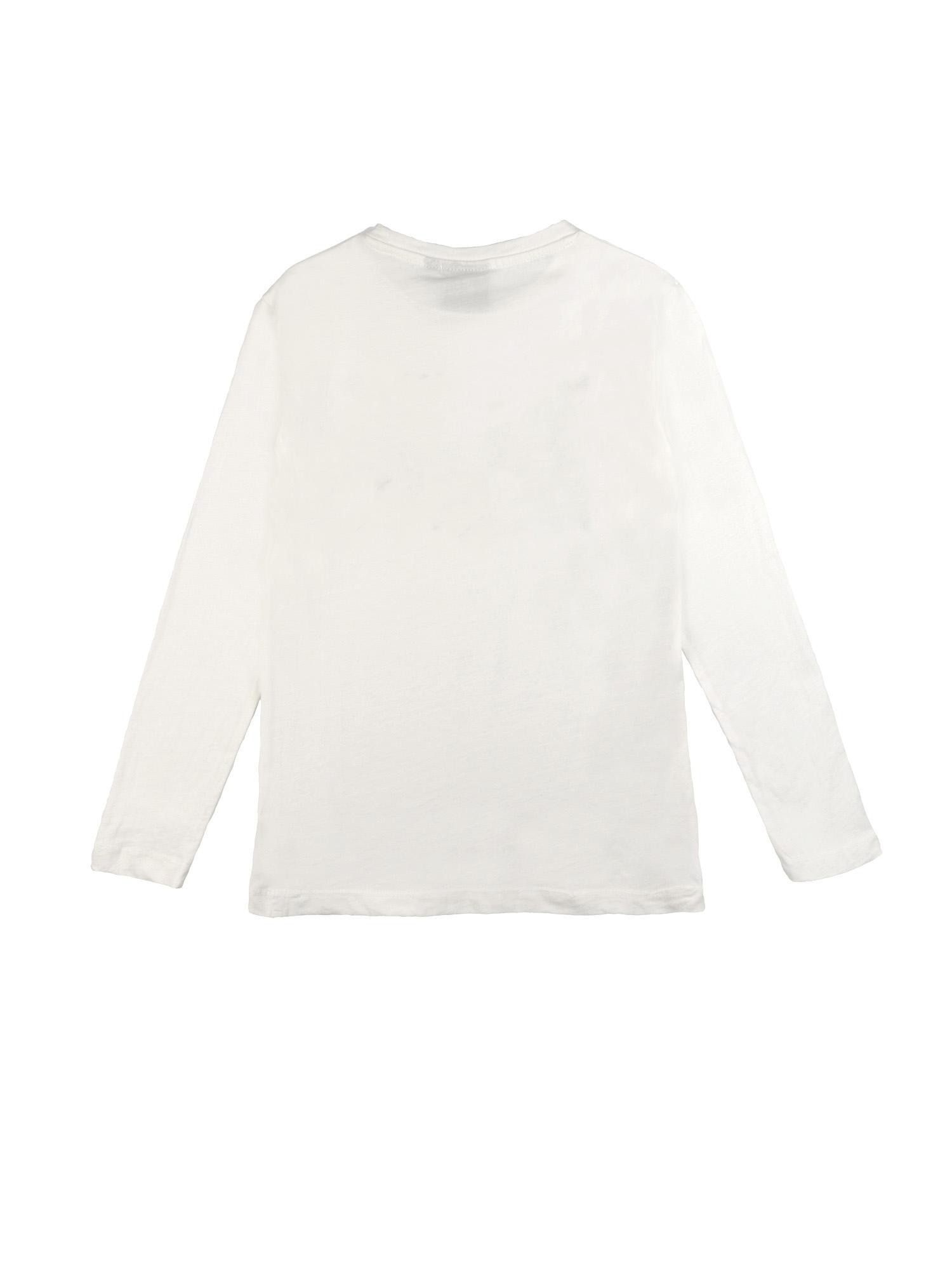 Camiseta básica de manga larga con logo grande de Leone 1947 para niños 2/7