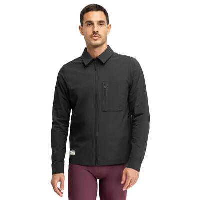 Maglia overshirt estiva da ciclismo gravel da uomo Stoneway Black Nero
