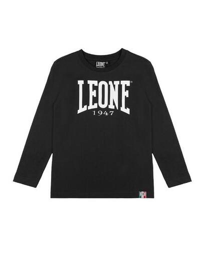 Leone 1947 Basic Langarm-T-Shirt z dużym logo dla Kinder