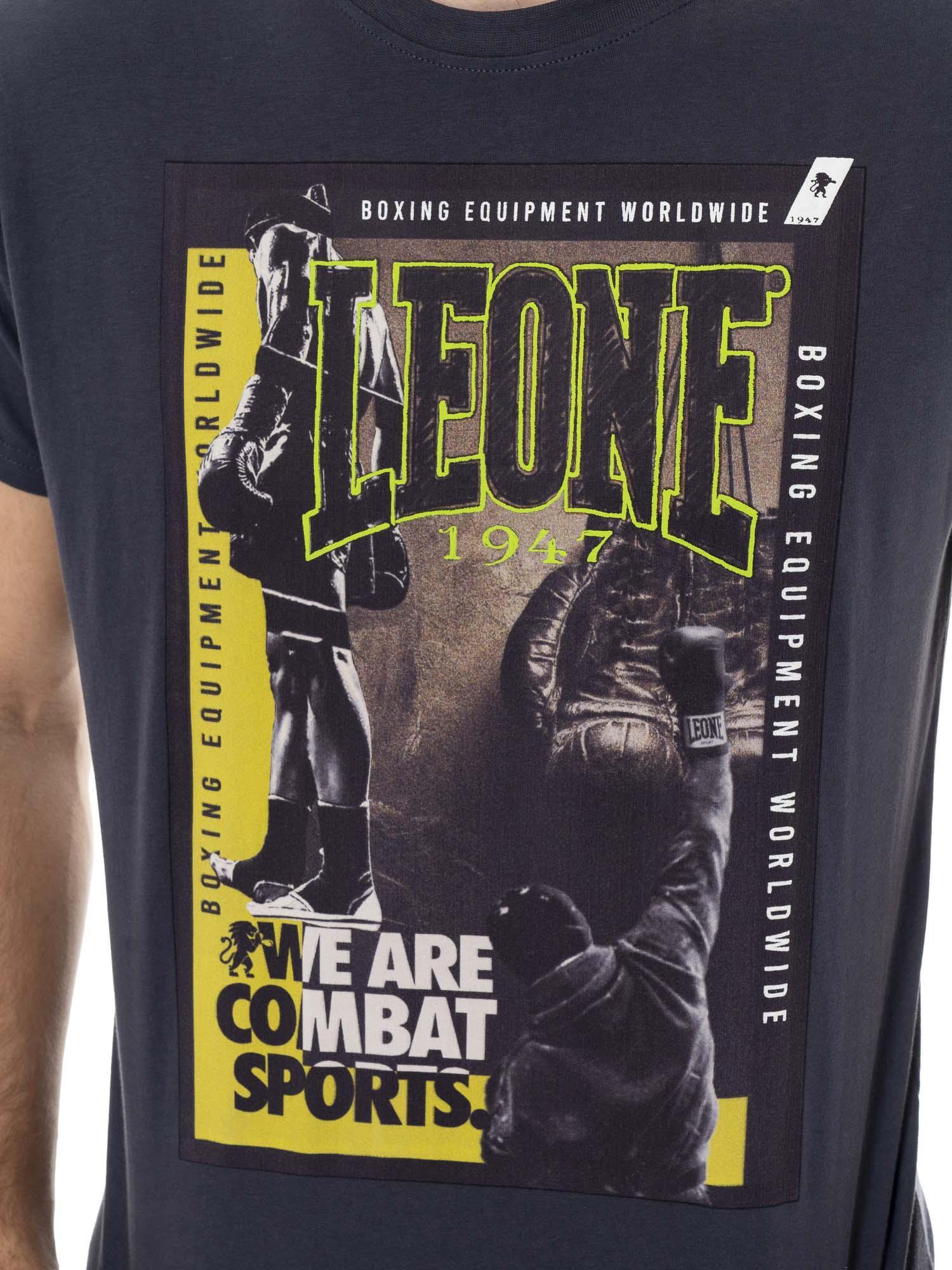 Kurzarm-T-Shirt aus Baumwolle für Herren mit Leone 1947 Grafikdruck 3/5
