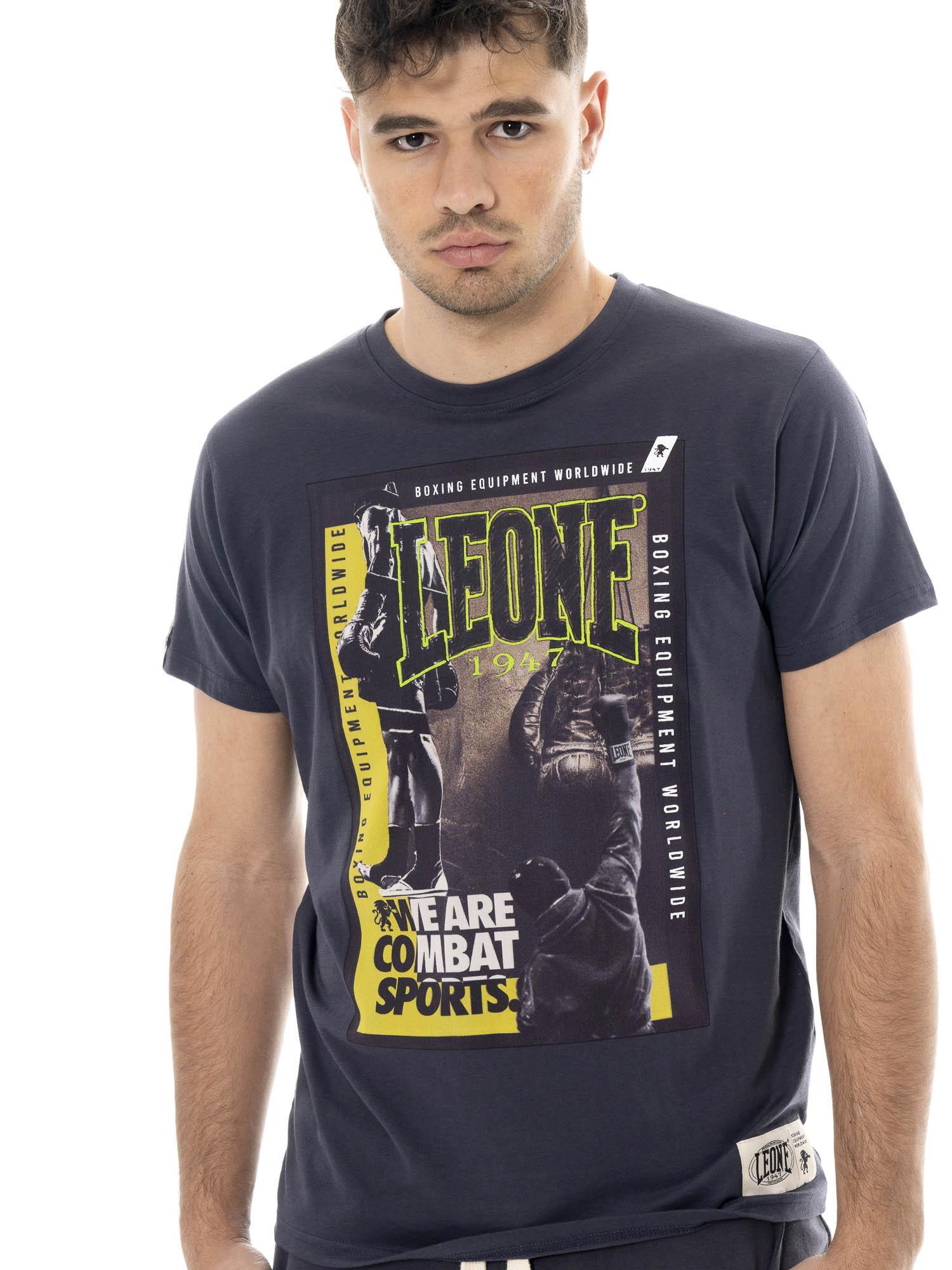 Kurzarm-T-Shirt aus Baumwolle für Herren mit Leone 1947 Grafikdruck 5/5