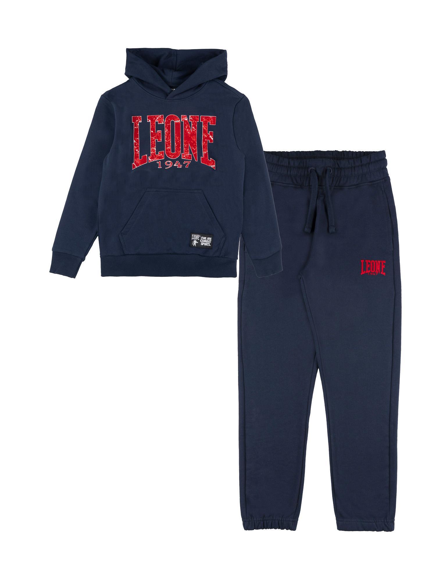 Tuta Bambino Calcio Francia 2 Stelle | Completo Felpa Con Cappuccio E Pantaloni | Blu Royal Taglie 3-14 Anni