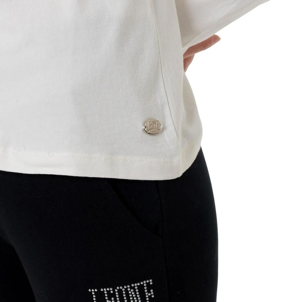 Women's long-sleeved turtleneck T-shirt with Leone 1947 Never Without plaque
