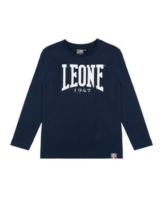 Leone 1947 Basic Langarm-T-Shirt z dużym logo dla Kinder