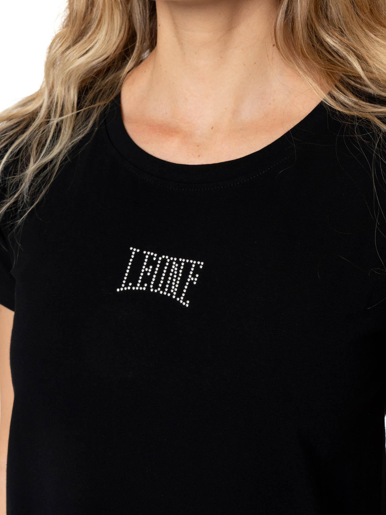 Leone 1947 Never Without dames T-shirt met korte mouwen en strass-logo 3/7
