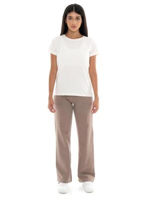T-shirt donna a manica corta con placchetta Leone 1947 Never Without