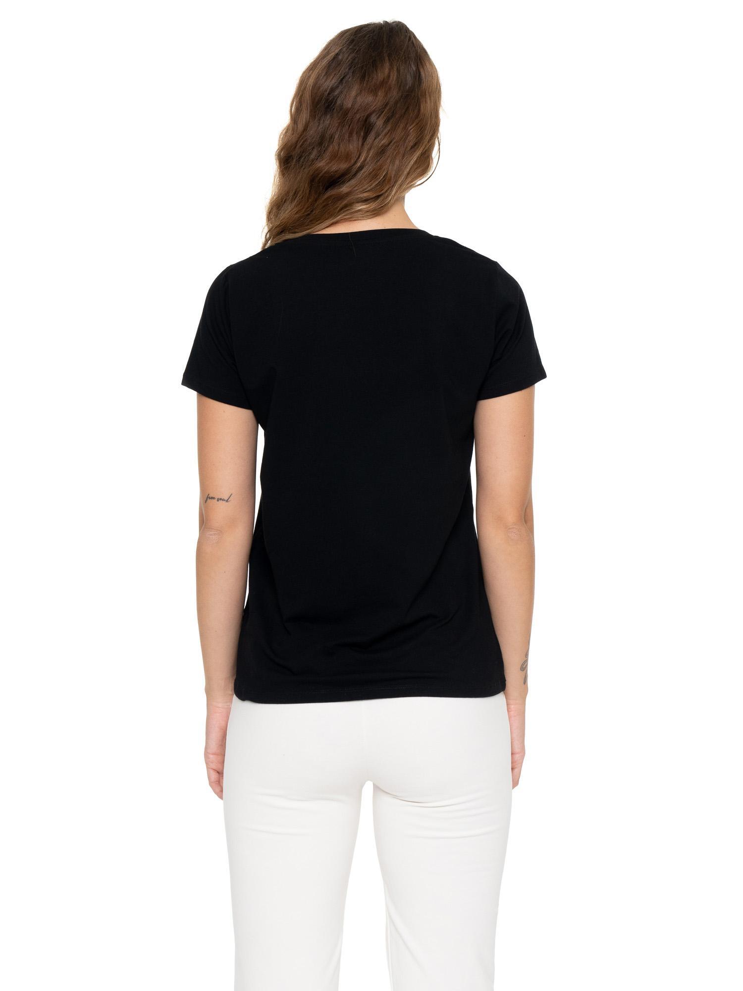 Leone 1947 Never Without dames T-shirt met korte mouwen en strass-logo 4/7
