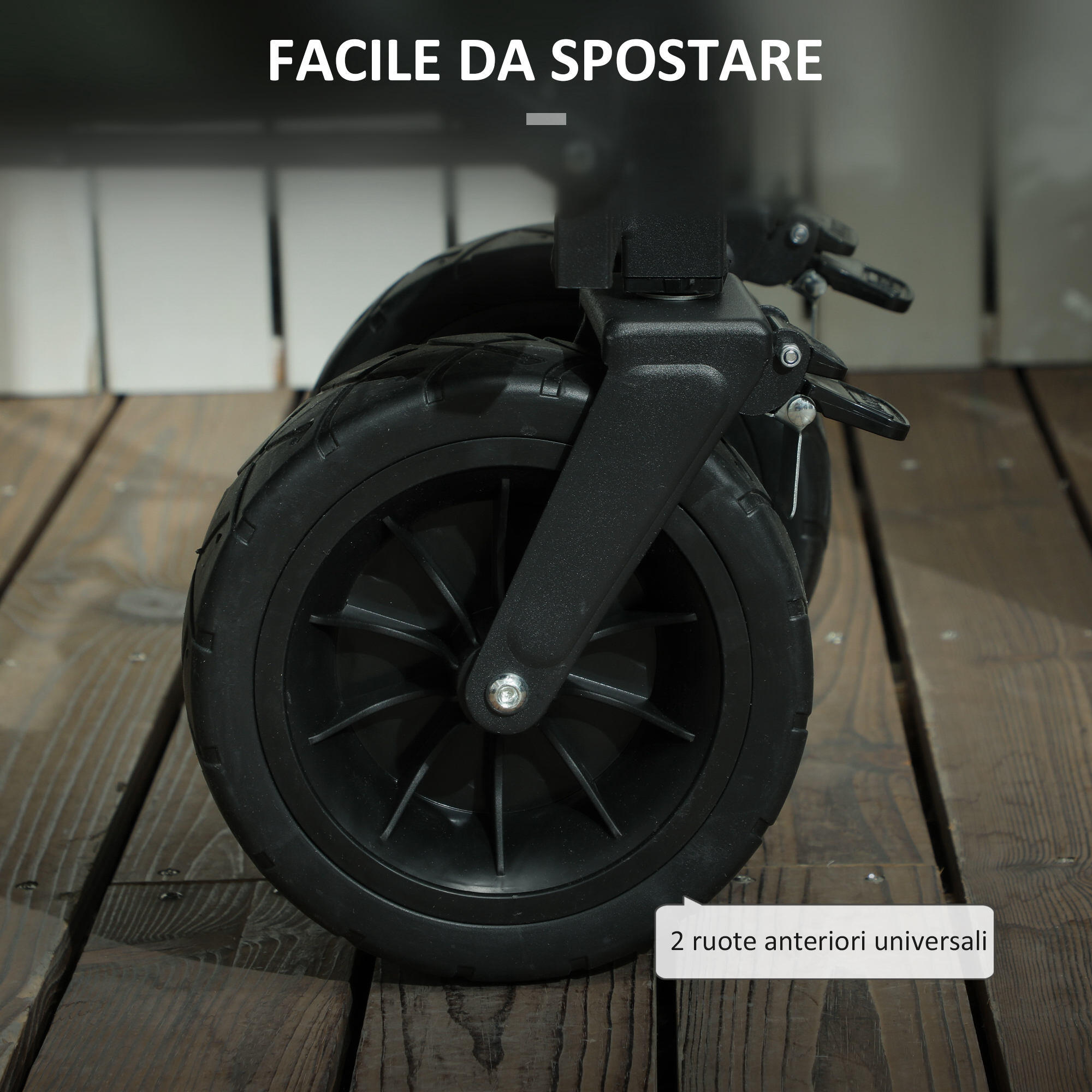 Outsunny Carrello da Esterno da 95L Pieghevole 125x48x78-102 cm Verde 7/7