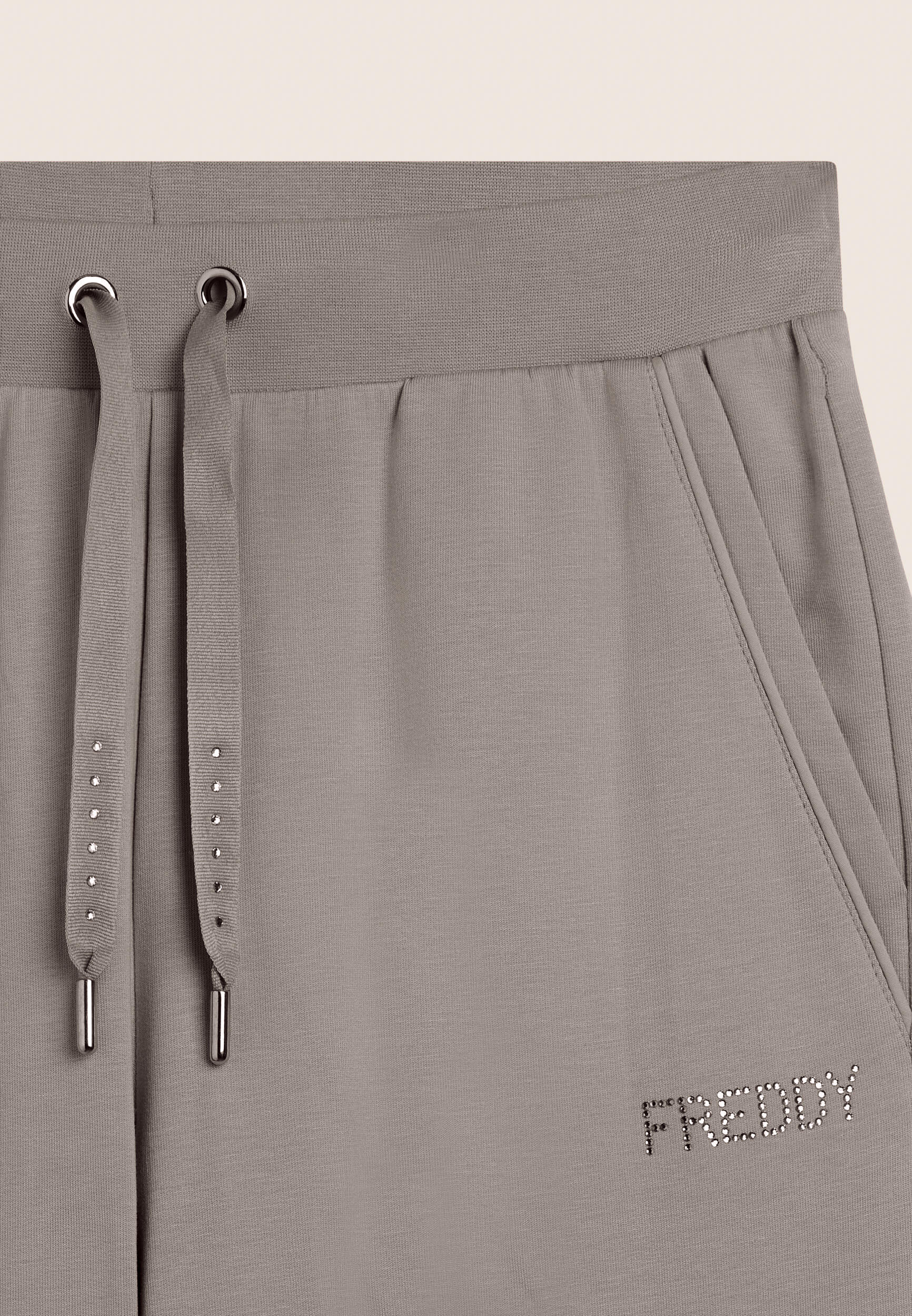 Pantalón deportivo FREDDY con pernera recta y strass 3/3