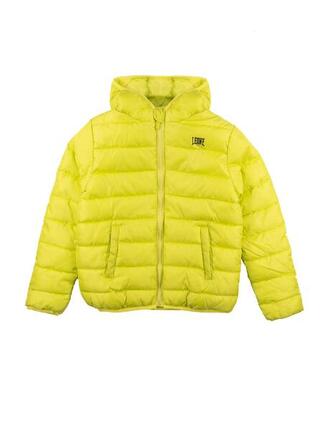 Doudoune enfant Leone 1947 Neon en nylon avec capuche et fermeture éclair