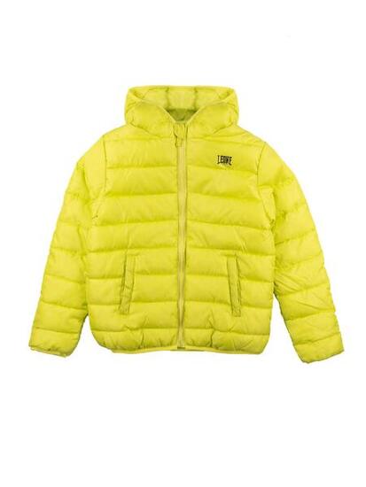 Doudoune enfant Leone 1947 Neon en nylon avec capuche et fermeture éclair