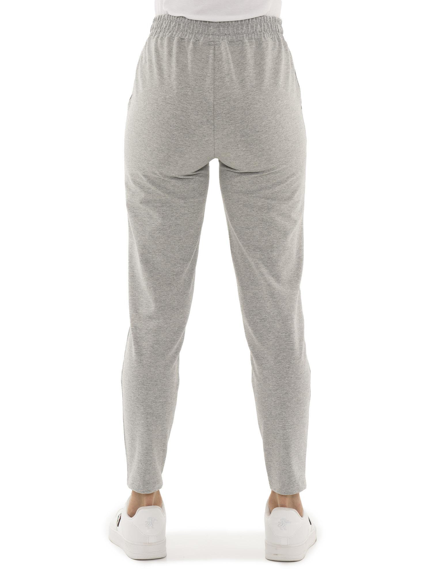 Pantaloni da donna in cotone non Felpeto con piega Leone Basic 4/7