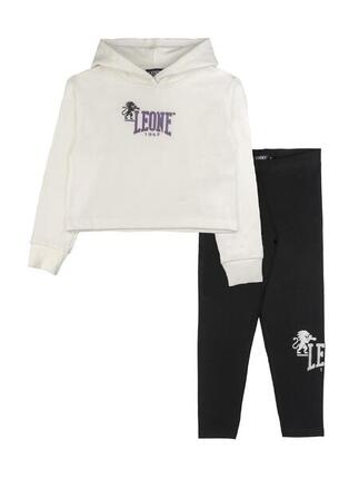 Ensemble d'hiver fille Leone 1947 Lavande, sweat à capuche et leggings