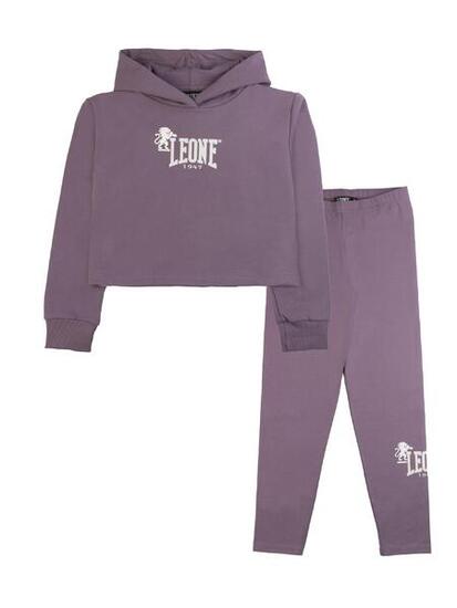 Ensemble d'hiver fille Leone 1947 Lavande, sweat à capuche et leggings