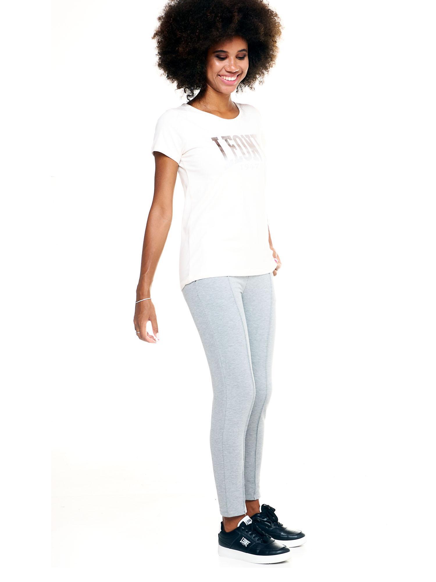 Pantaloni da tuta Leone donna con cuciture verticali Basic 3/8