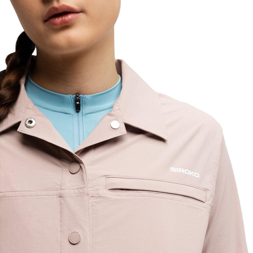 Maglia overshirt estiva da ciclismo gravel da donna Emberly Brown Marrone 5/7