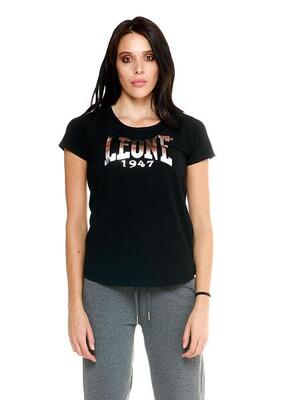 Dames t-shirt met metallic leone basic-logo